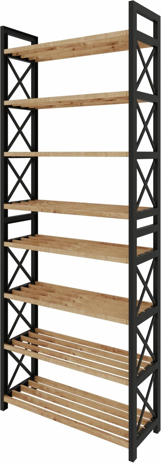 Raft multifunksional, ngjyrë e zezë, Skye Decor, plastikë, 46x128x18 cm