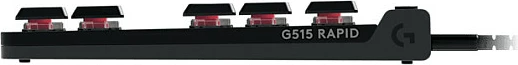 Tastierë gaming Logitech G515 RAPID TKL, USB-C, RGB, QWERTZ DE, e zezë