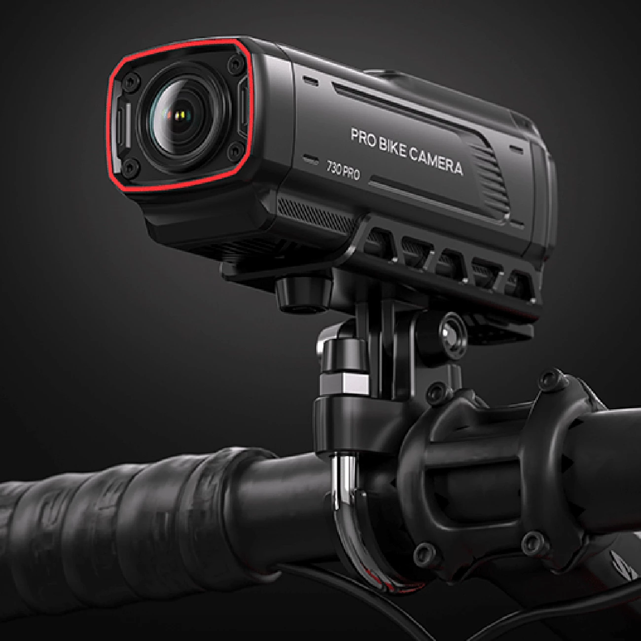 Kamerë sportive AKEEYO 730Pro 4K me montim në timon, GPS, EIS, Wi‑Fi, 3500 mAh, e zezë