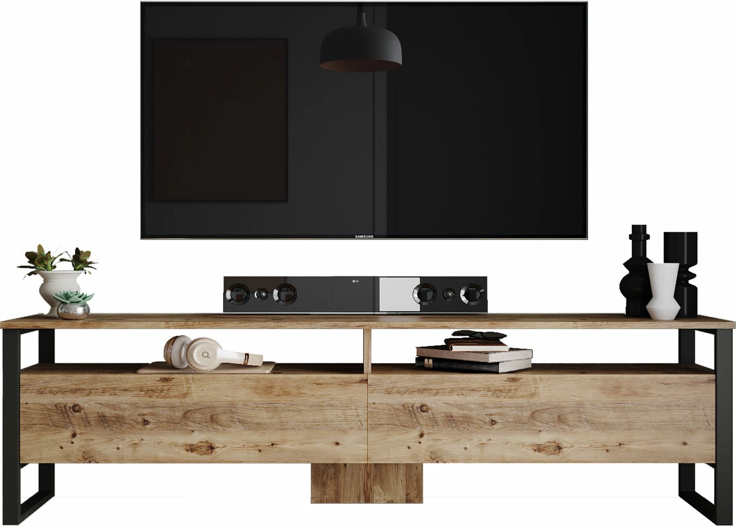 Konsolë TV Hanah Home, ngjyrë Atlantic Pine, Ml19-A