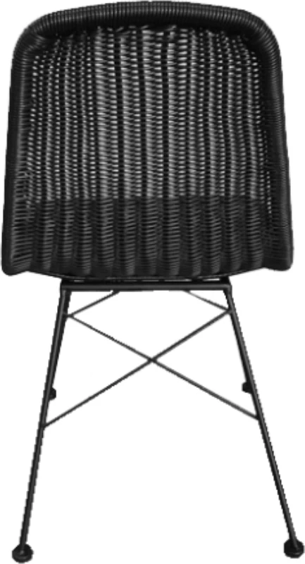 Karrige Denmark, e zezë, 44x57x81cm