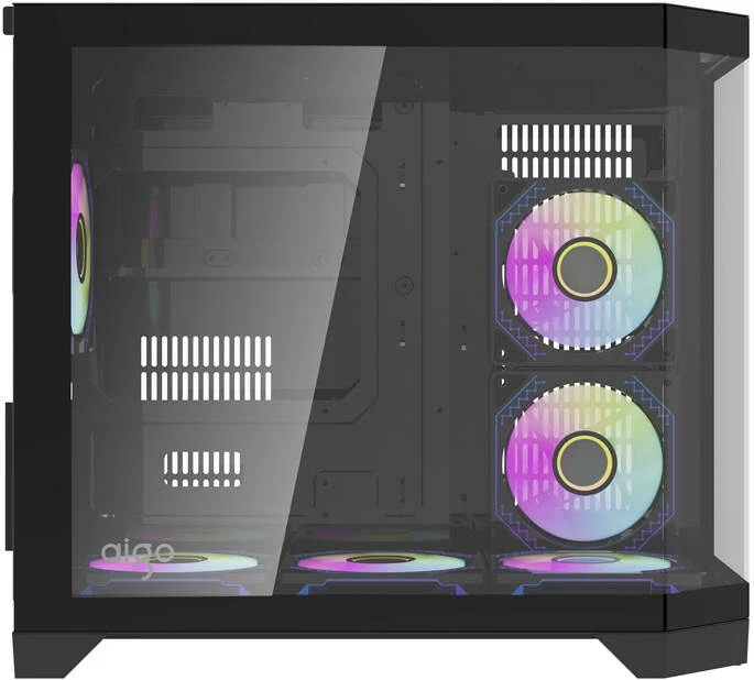 Kasë Darkflash FT418 me 6 ventilatorë aRGB, Mini Tower, e zezë