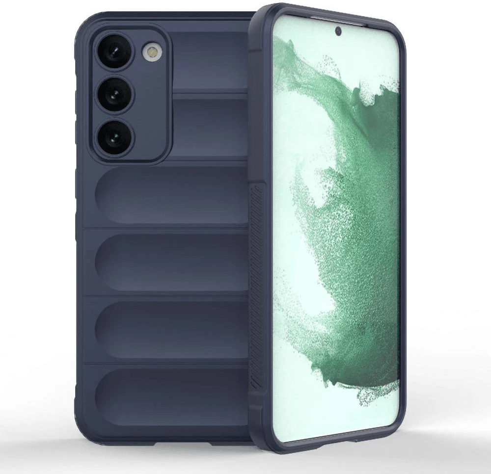 Mbështjellës silikoni ONASI Wave për Samsung Galaxy S23 5G, me mikrofibër, blu