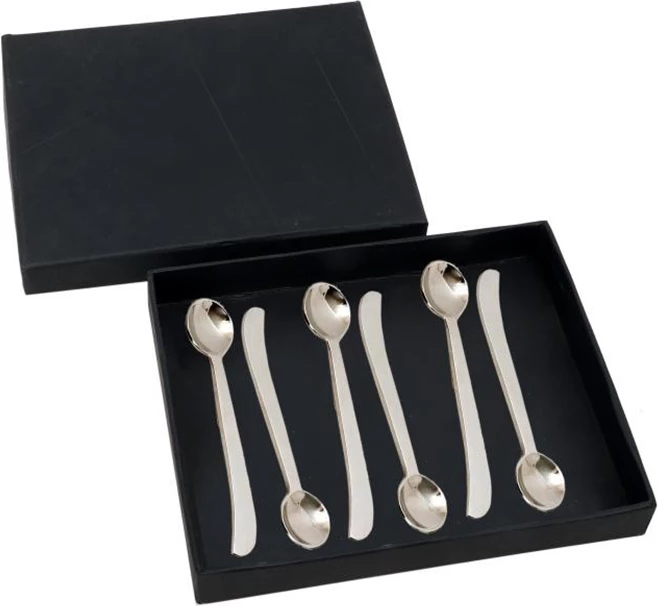 Set lugësh ëmbëlsirash CURVE, 6 copë, çelik, argjend, 13x3x1 cm