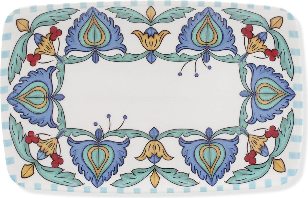 Pjatë shërbimi shumëngjyrëshe, Hermia, LMN004, 34x25cm