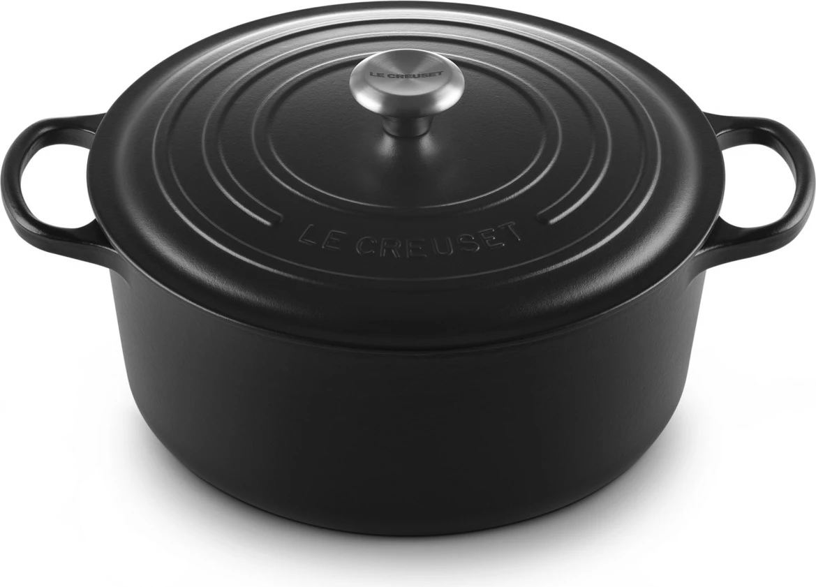 Tenxhere Le Creuset Signature 8.1L, 30cm, gize, e zezë
