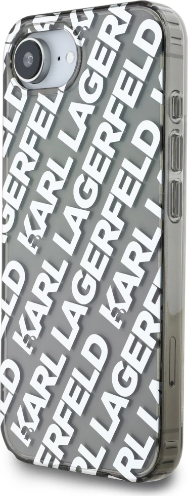 Mbështjellës Karl Lagerfeld IML Repeat Logo për iPhone 16e, argjend