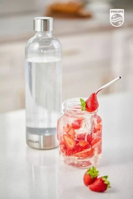 Shishe për soda maker Philips ADD912/10 1L BPA-free PET, inox/transparente