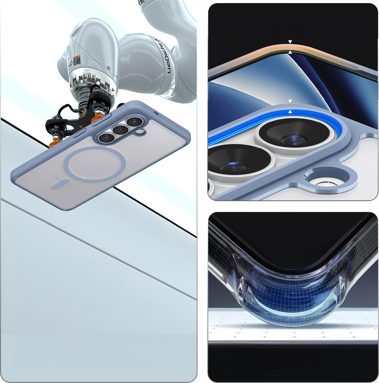 Mbështjellës Spigen Ultra Hybrid MagSafe për Samsung Galaxy S26+, Clear Blue, 1 copë
