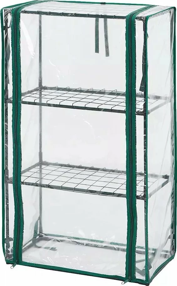 Serë e vogël Neo 15-910 46 x 24 x 80 cm, 3 rafte, folje PVC, kornizë metalike, e gjelbër