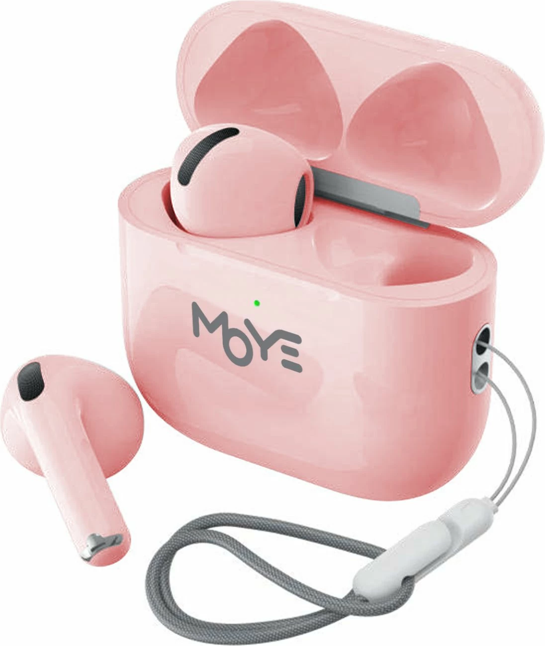 Kufje MOYE Aurras 3 Lite, Bluetooth 5.4, deri 5 orë punë, USB-C, me kuti karikimi, rozë