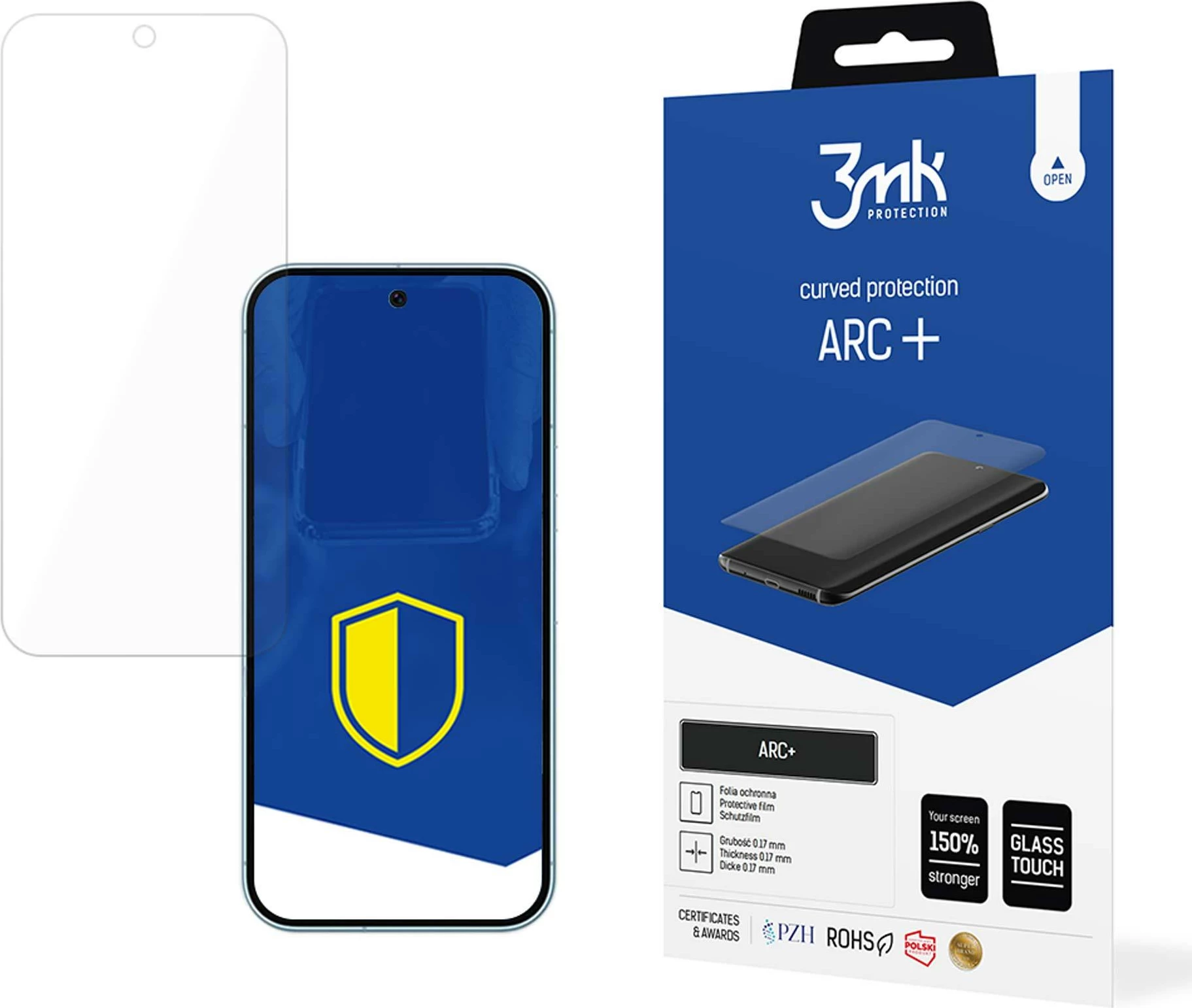 Mbrojtës ekrani 3mk ARC+ për Google Pixel 9 / 9 Pro, transparent