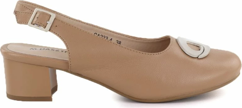 Këpucë me take për femra M.Daszyński SA233-4, kafe e çelët