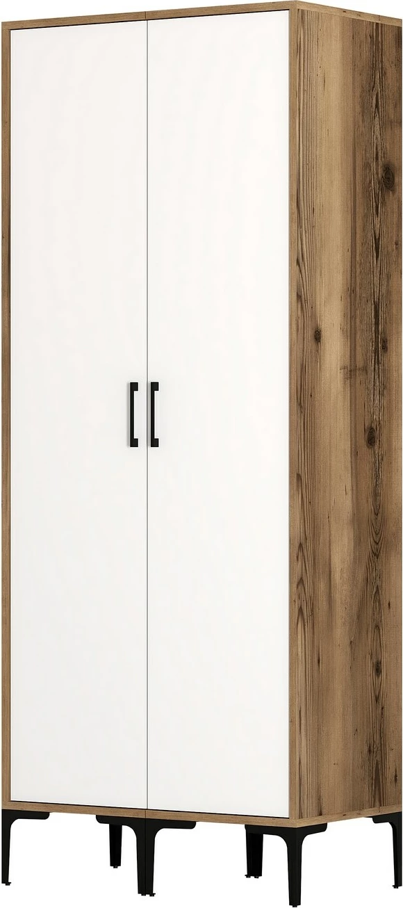 Dollap për dhomë gjumi, ngjyrë arrë dhe e bardhë, Skye Decor, Kumsal SS