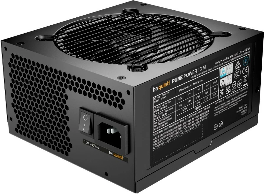 Kasë Be quiet! Pure Power 13 M 750W, ATX 3.1, 80 PLUS Gold, modulare, e zezë