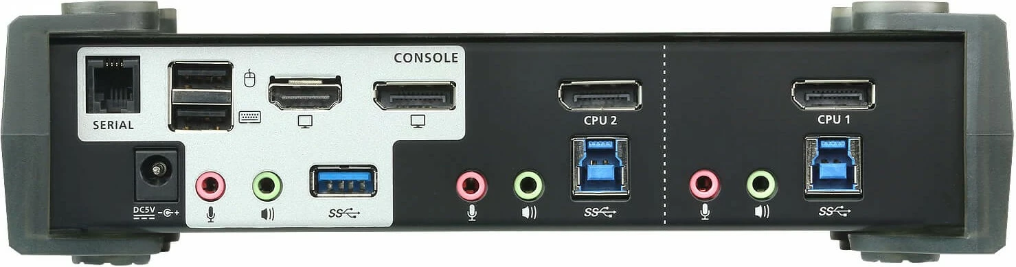 KVM Switch ATEN CS1922M, 2 porta, USB 3.0, 4K, DisplayPort, HDMI, e zezë
