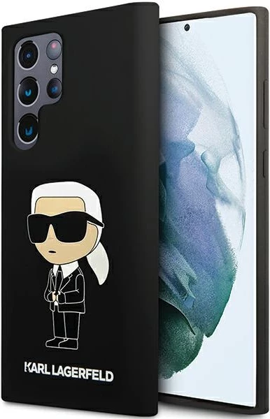 Mbështjellës Karl Lagerfeld Silicone Ikonik për Samsung Galaxy S24 Ultra, i zi