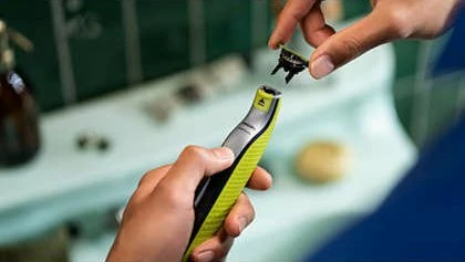 Teh zëvendësues për Makinë rroje Philips OneBlade 360 QP410/50, 1 copë, zi/jeshile