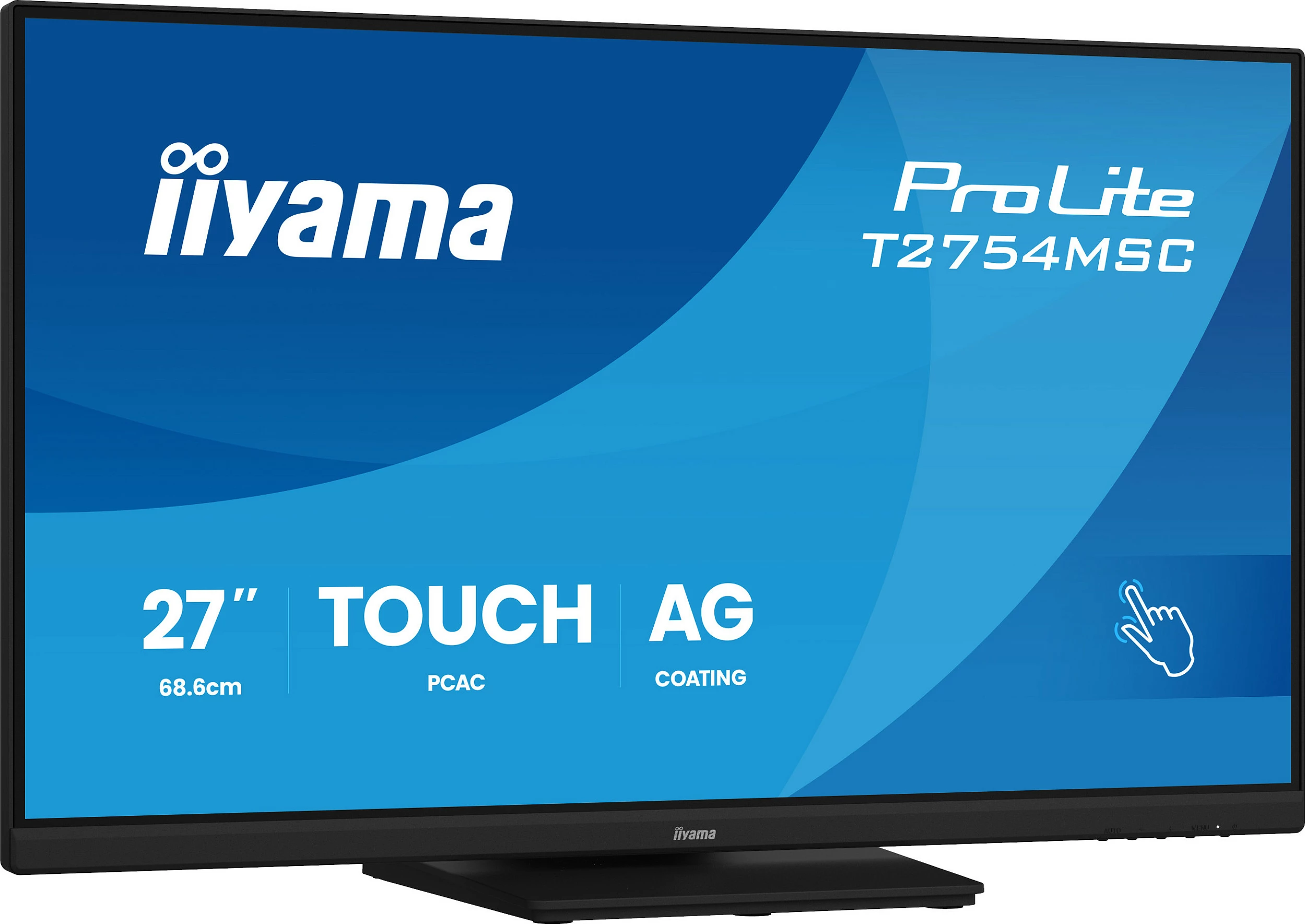 Monitor Touch iiyama ProLite T2754MSC-B2AG, 27", Full HD, HDMI/VGA, me USB Hub, i zi