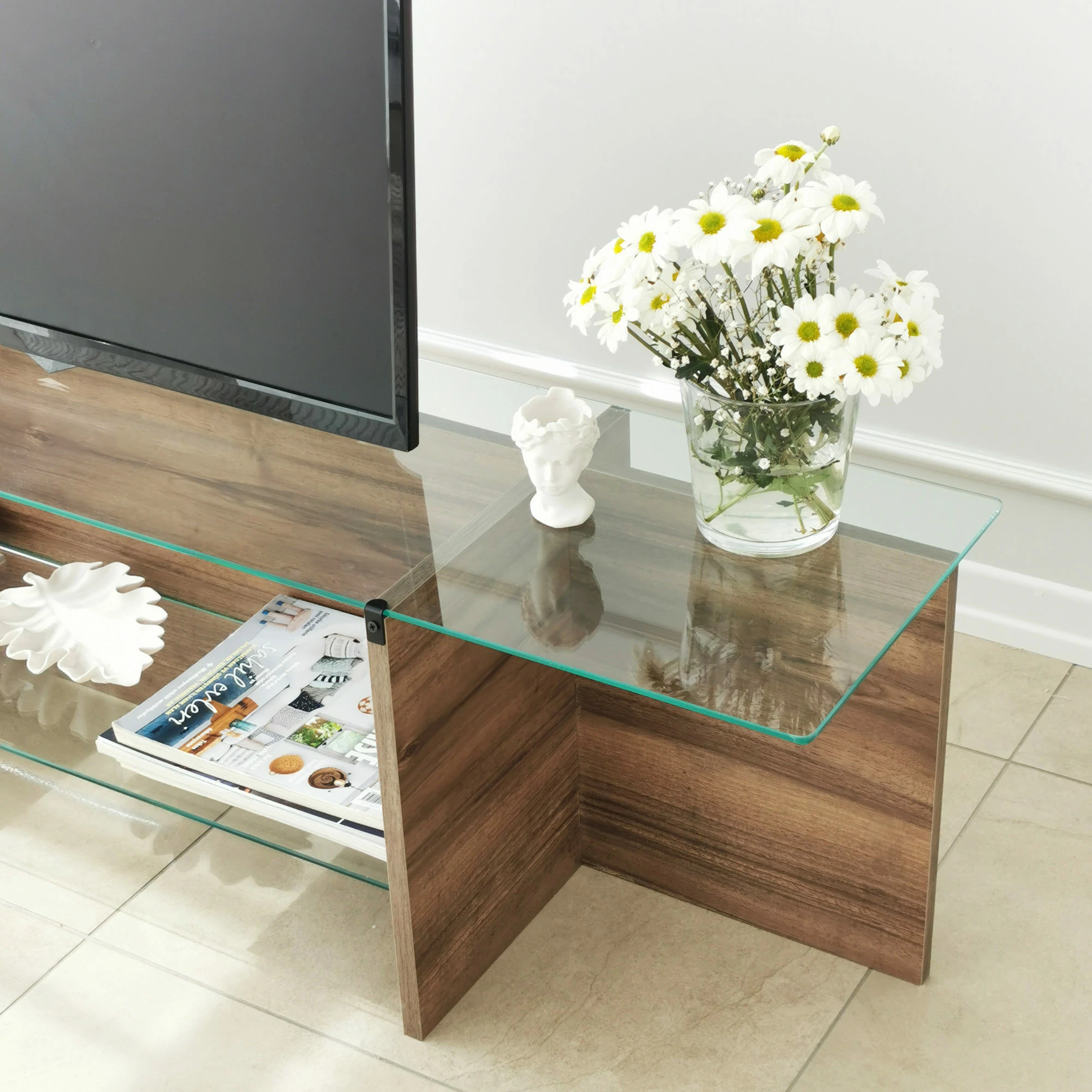 Komodë TV Hanah Home, Escape, ngjyrë arre