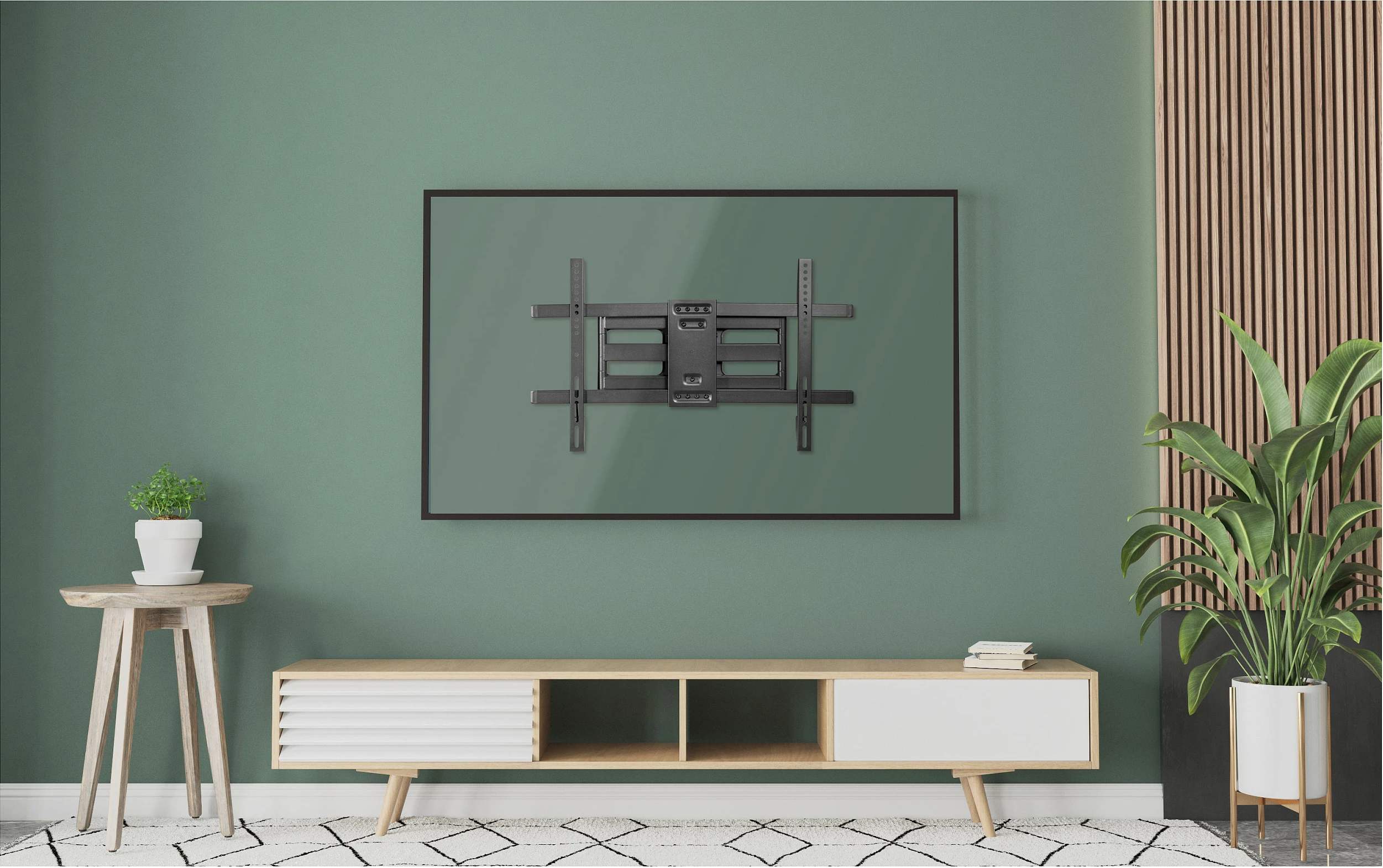 Mbajtëse muri për TV EQUIP 650335, 37-80", VESA 200x200-600x400, 60 kg, e zezë