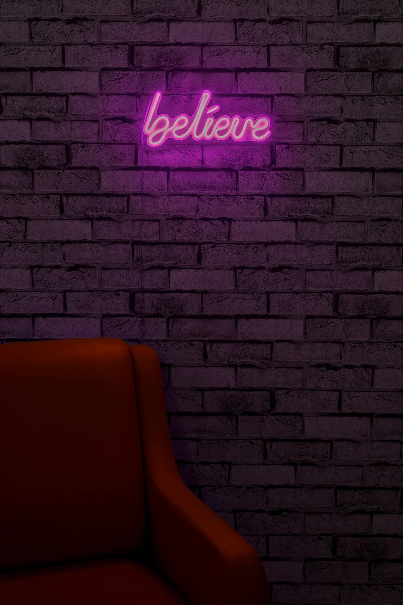 Dritë dekorative LED plastike, 'Believe', ngjyrë rozë