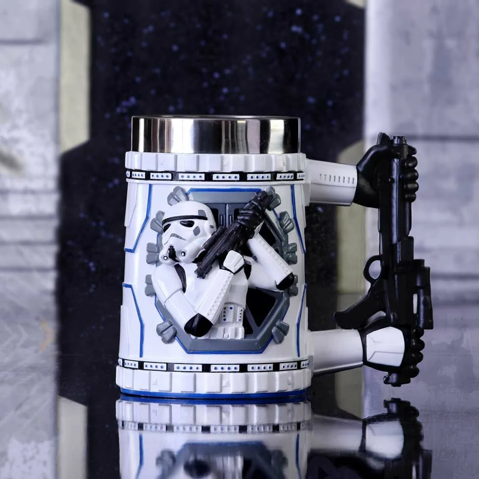 Mug NEMESIS NOW Stormtrooper 18 cm, rrëshirë me insert inox, bardhë/zi
