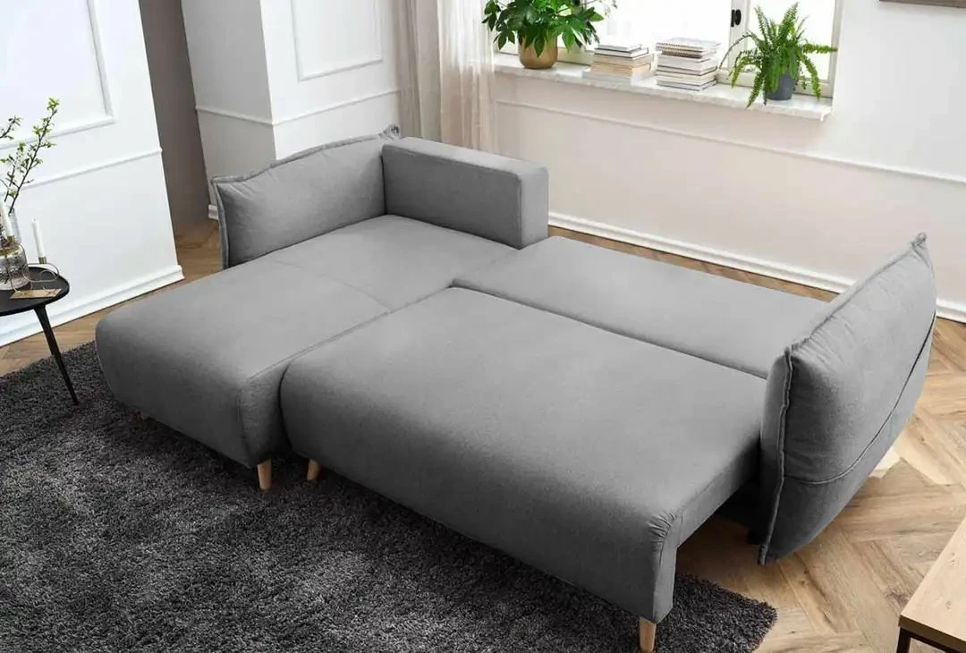 Kënd-sofë krevati Atelier del Sofa, gri, Puffy
