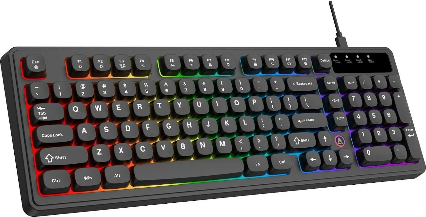 Tastierë Ajazz AF98, membranë, RGB, USB-C me kabllo të ndashme, 98%, e zezë