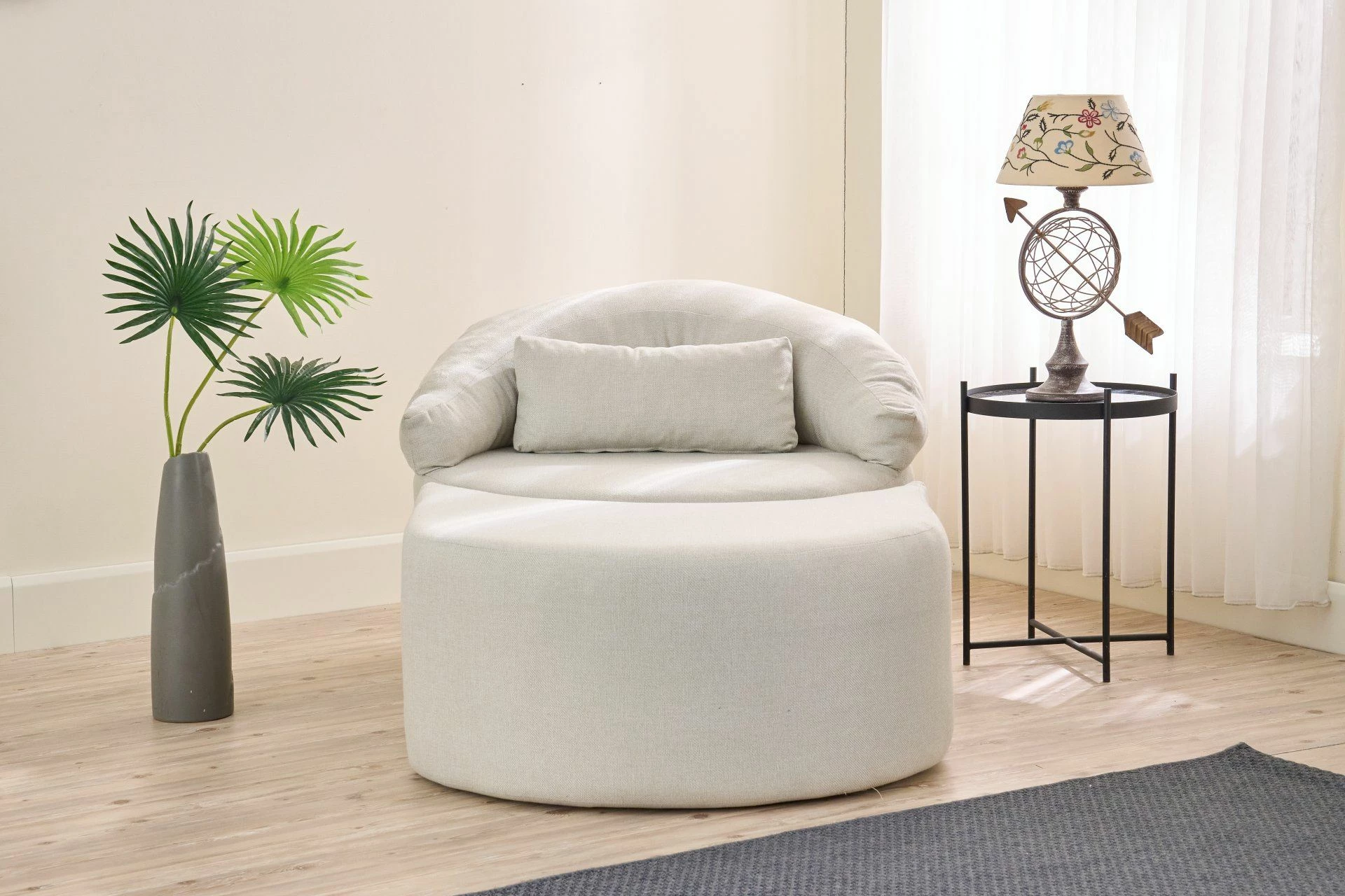 Krevat-karrige një vendës, Atelier del Sofa, Pitta, krem