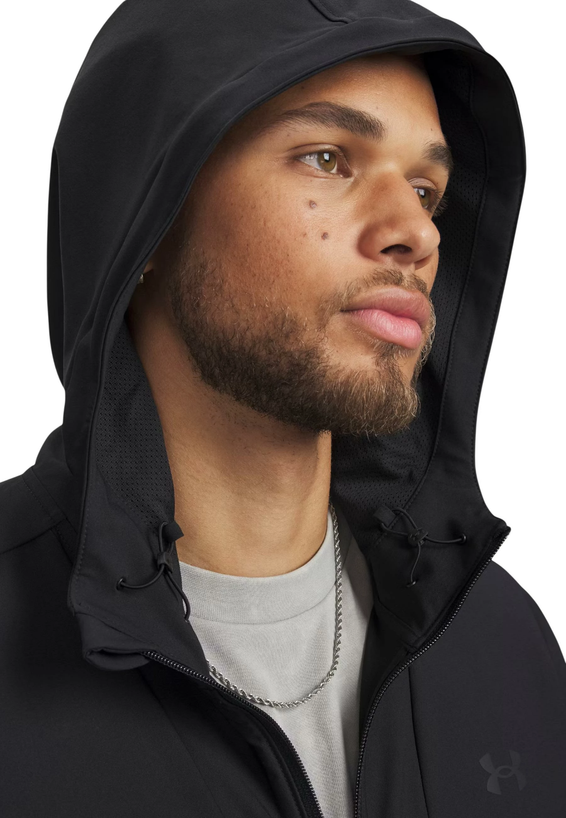 Duks me kapuç me zinxhir për meshkuj Under Armour UA Unstoppable Woven 6014621, i zi [Madhësia: XXL]