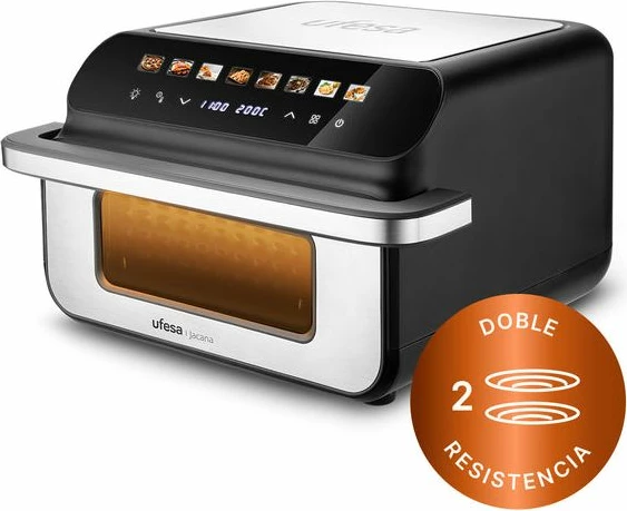 Fritezë me ajër të nxehtë UFESA Jacana 10 L 2000 W Air Pulse Ultra 360°C, e zezë/argjendtë