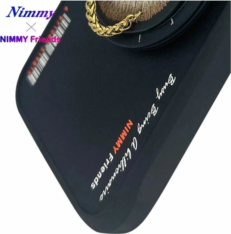 Kapak telefoni Nimmy Glasses Cool Dog MagSafe për iPhone 16, i zi