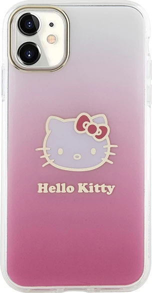 Mbështjellës Hello Kitty IML Gradient Electrop Kitty Head për iPhone 11/XR, Rozë