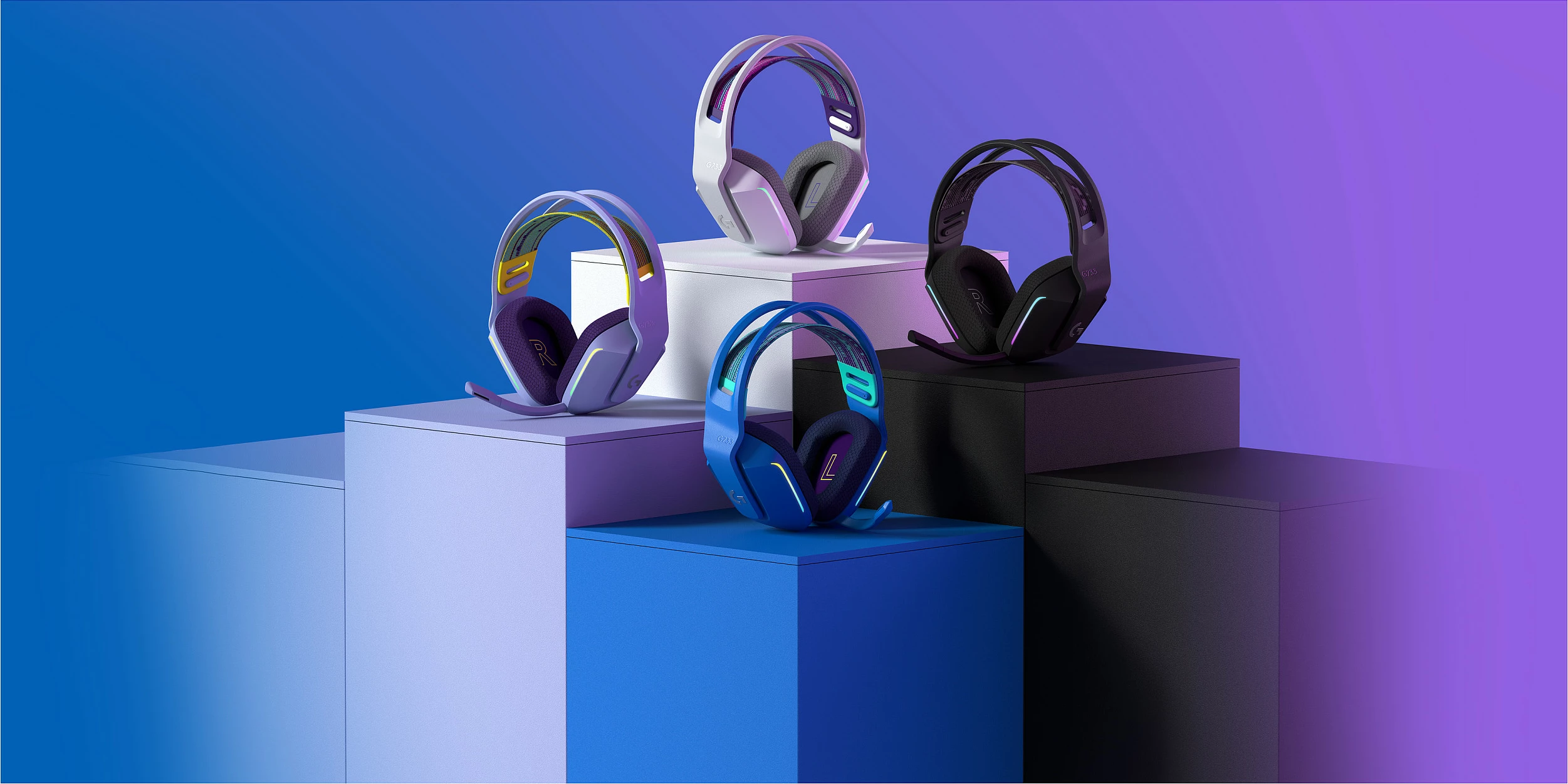 Kufje gaming Logitech G733 LIGHTSPEED, Wireless, RGB, të bardha