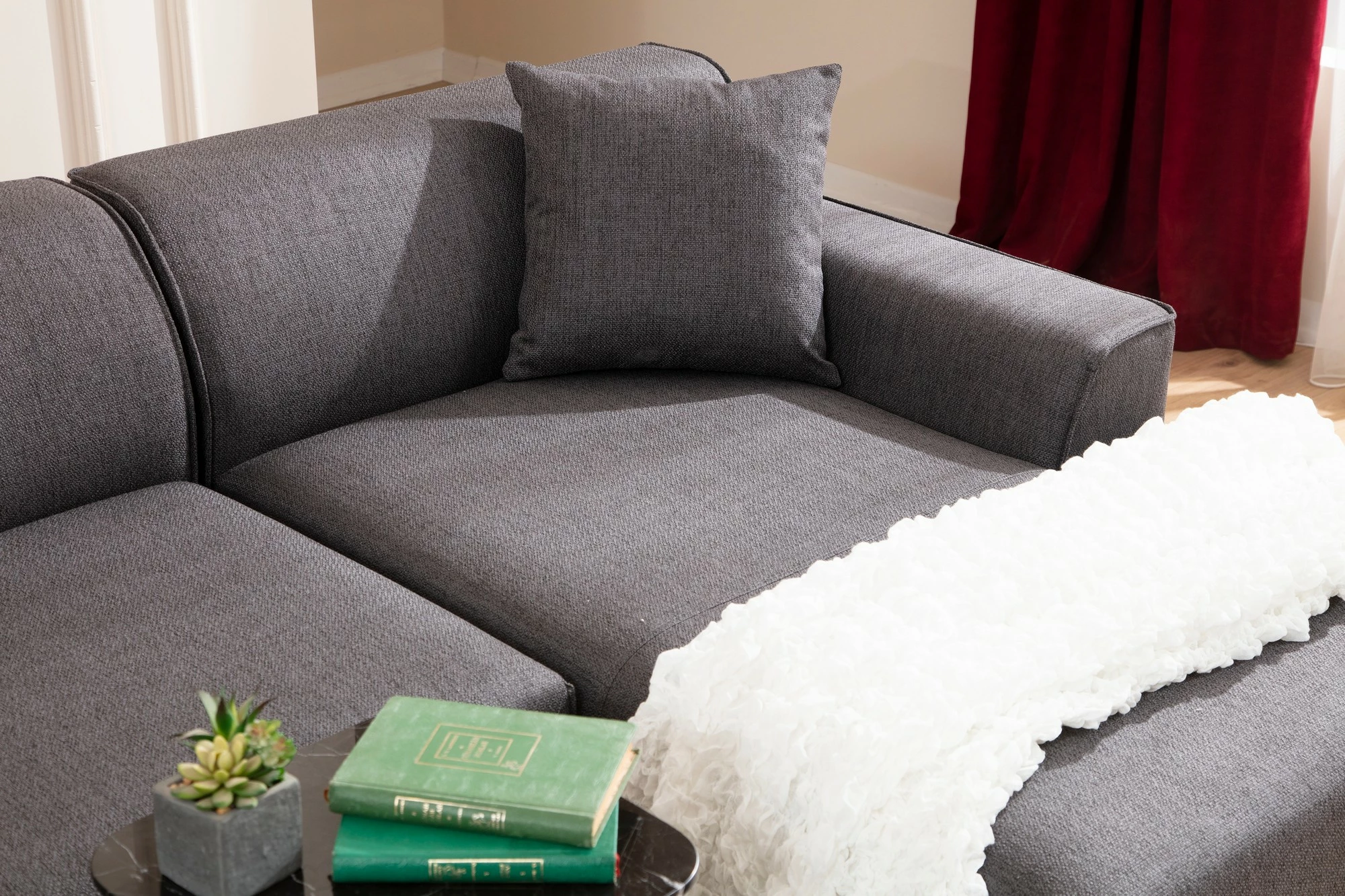 Këndare Petra R, ngjyrë antracit, Atelier del Sofa