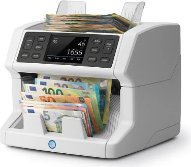 Makinë numrimi banknotash Safescan 112-0648, 1500 banknota/min, ekran 3.5", USB, e bardhë