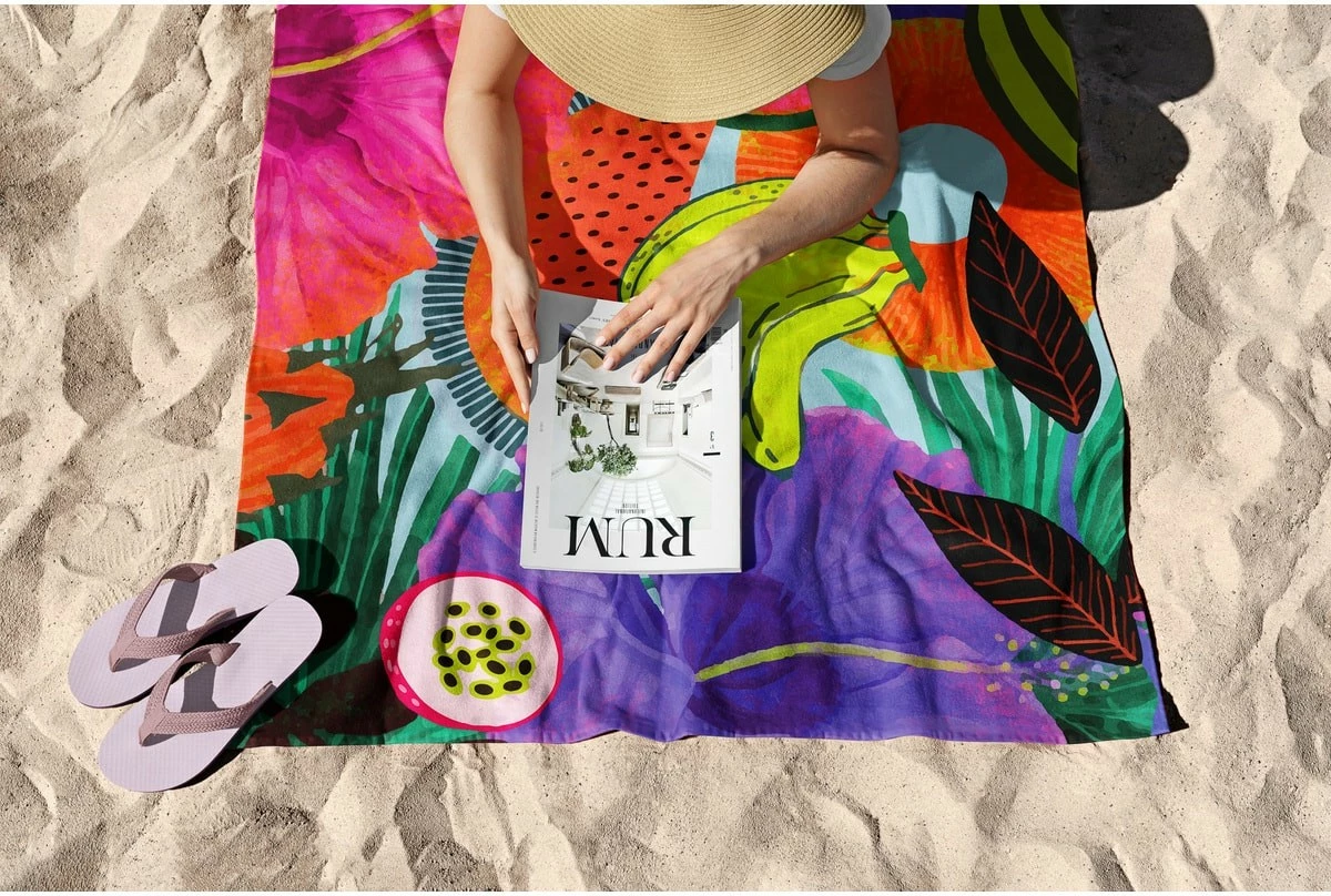 Peshqir plazhi Mijolnir, Tropical Vibes, 90x150cm