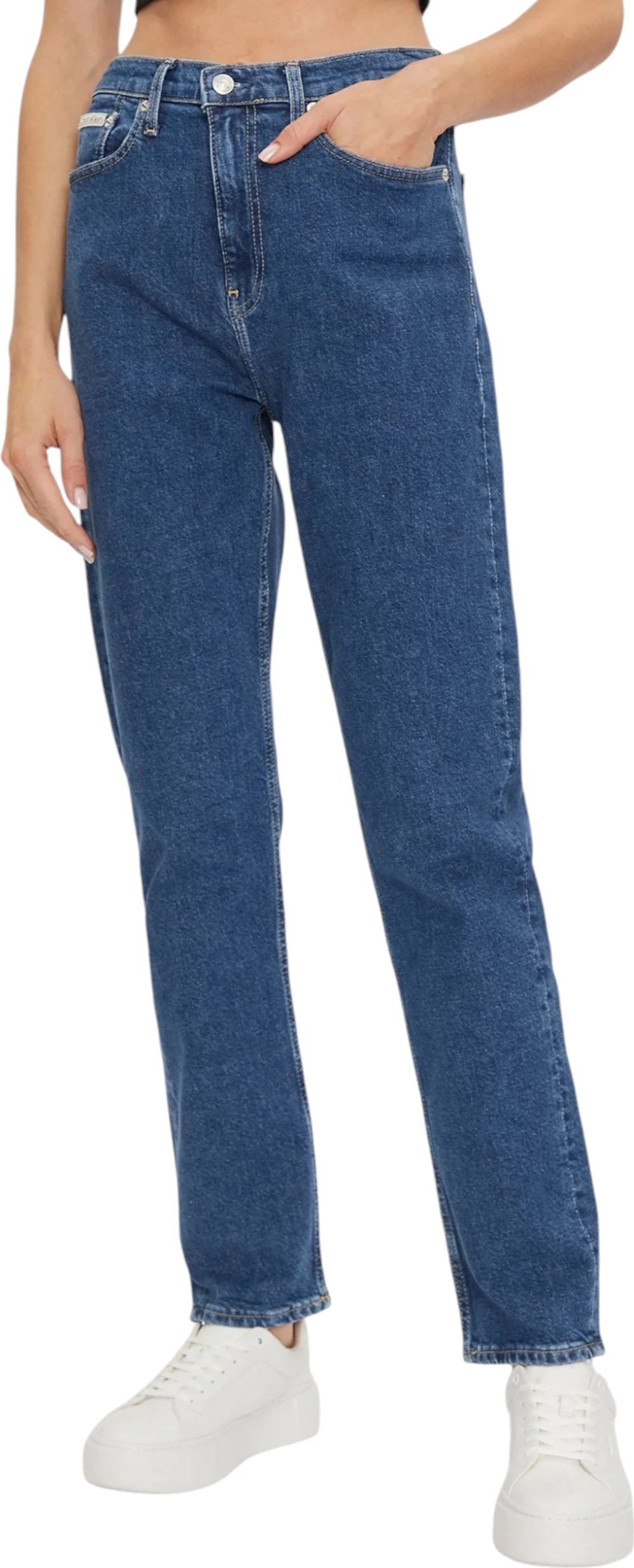 Xhinse për femra Calvin Klein Jeans Authentic Slim Strai J20J224006, blu denim