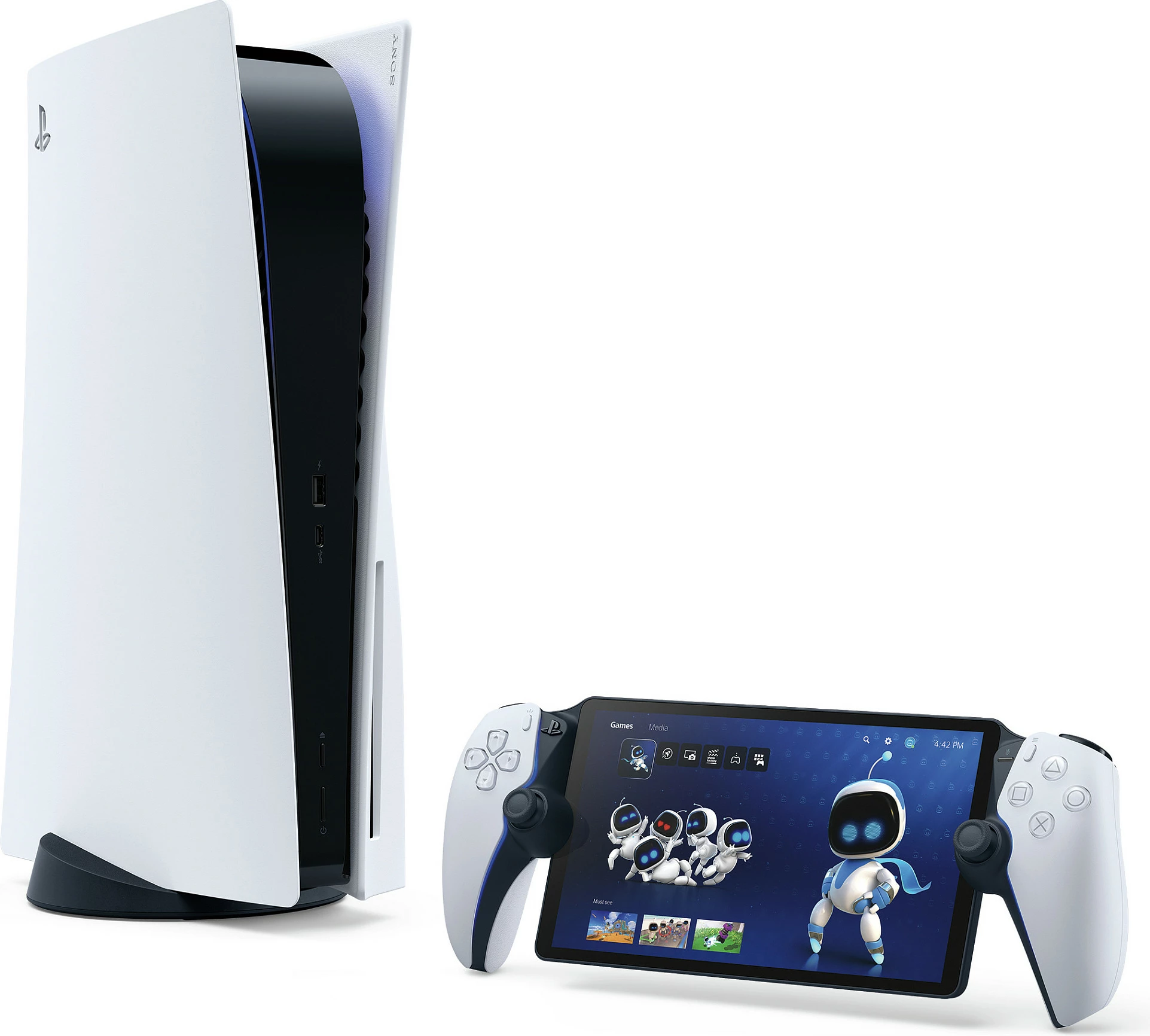 Remote player Sony PlayStation Portal, për PlayStation 5, ekran 8", Wi‑Fi, i bardhë
