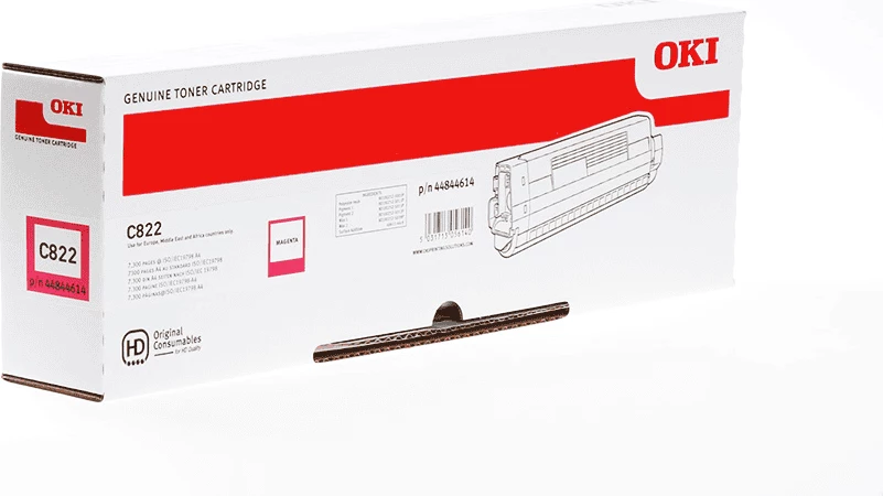 Toner, OKI, 44844614, deri 7300 faqe, për C822, standard, magenta