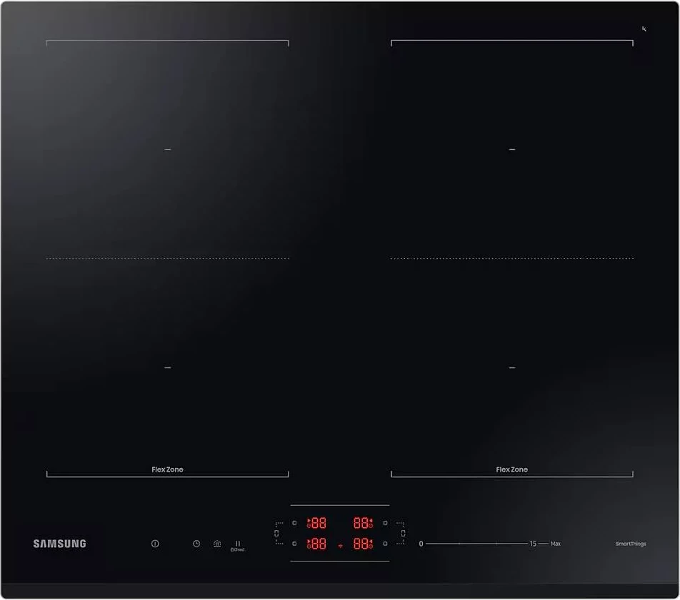 Pllakë gatimi induksion, Samsung, NZ64B5066GK/U2, 7.4 kW, Dual Flex Zone, Wi‑Fi, e zezë