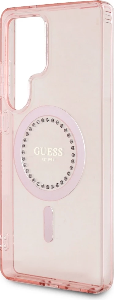 Mbështjellës Guess për Samsung Galaxy S25 Ultra, MagSafe, Rozë