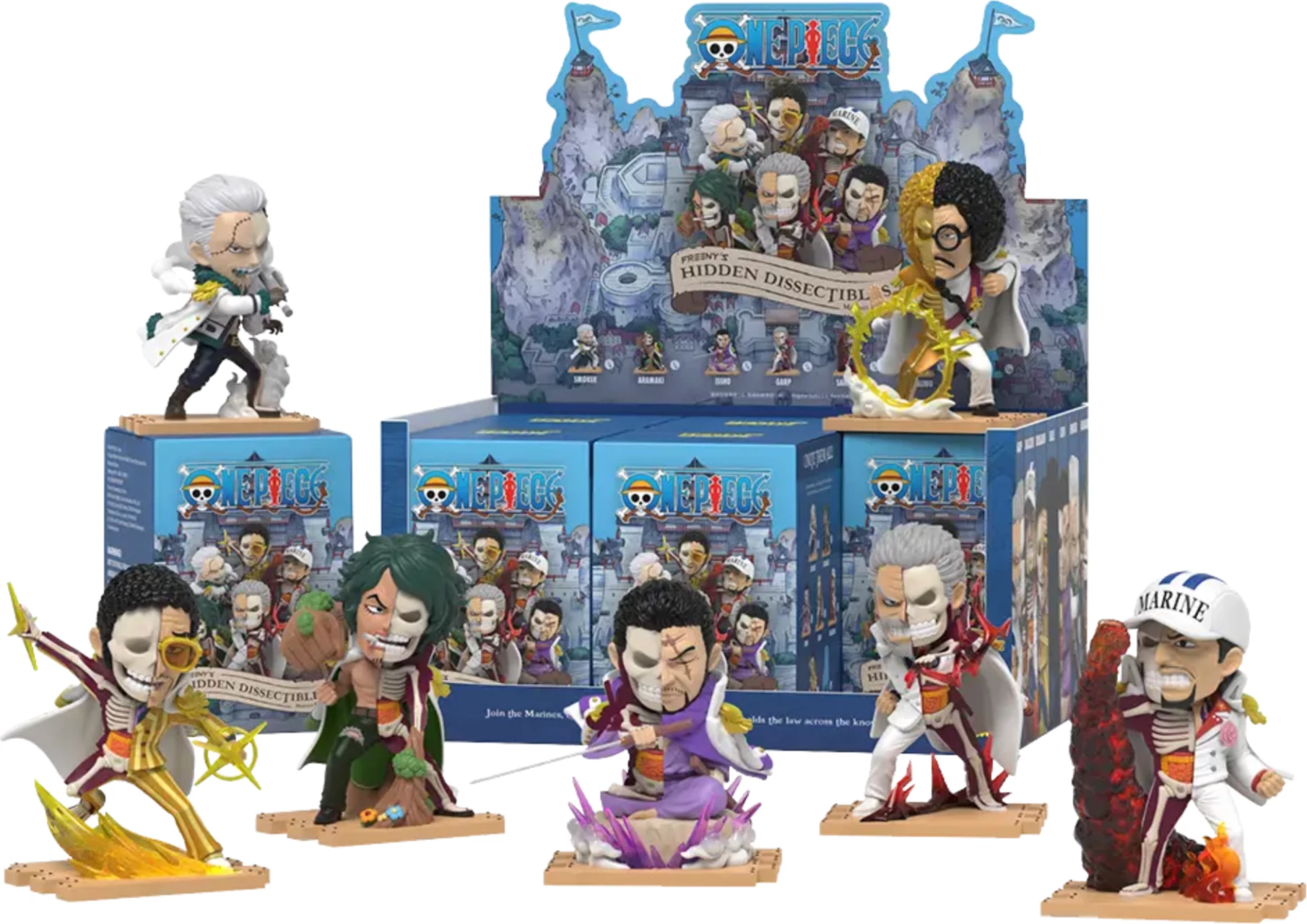 Figurinë koleksionuese Mighty Jaxx Freeny’s Hidden Dissectibles One Piece Marine Edition, vinyl 10 cm, blind box (figurë e rastësishme) 1 copë