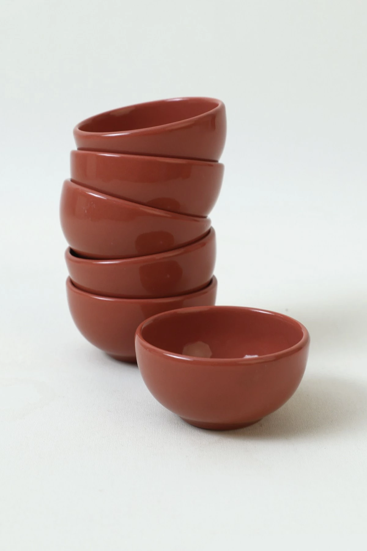 Set tasash qeramike, 6 copë, ngjyrë e kuqe tjegulle, Hermia Concept, X00017481