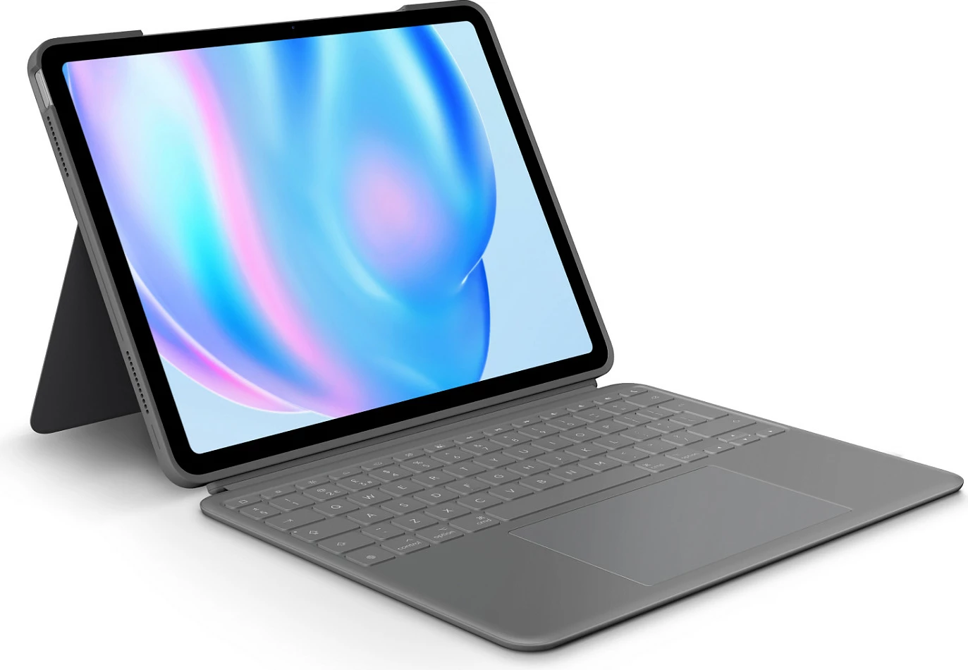 Mbështjellës tastierë Logitech Combo Touch, QWERTY, Anglisht UK, Trackpad, Gri Oxford