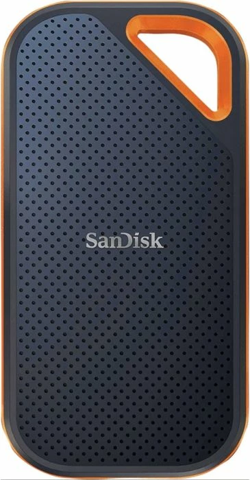 SSD eksterne portative SANDISK Extreme PRO SDSSDE81-1T00-G25 1TB NVMe USB-C USB 3.2 Gen 2x2, e zezë/portokalli