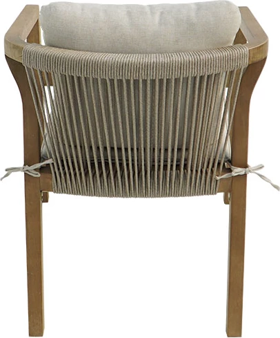 Fotel Malibu II, dru akacie, pëlhurë, ngjyrë natyrale-bezhë, 58x63x74cm