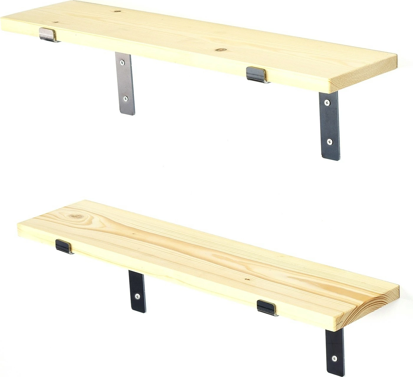 Raft dekorativ prej druri për mur, ngjyrë e zezë dhe arre, Skye Decor, Lam001