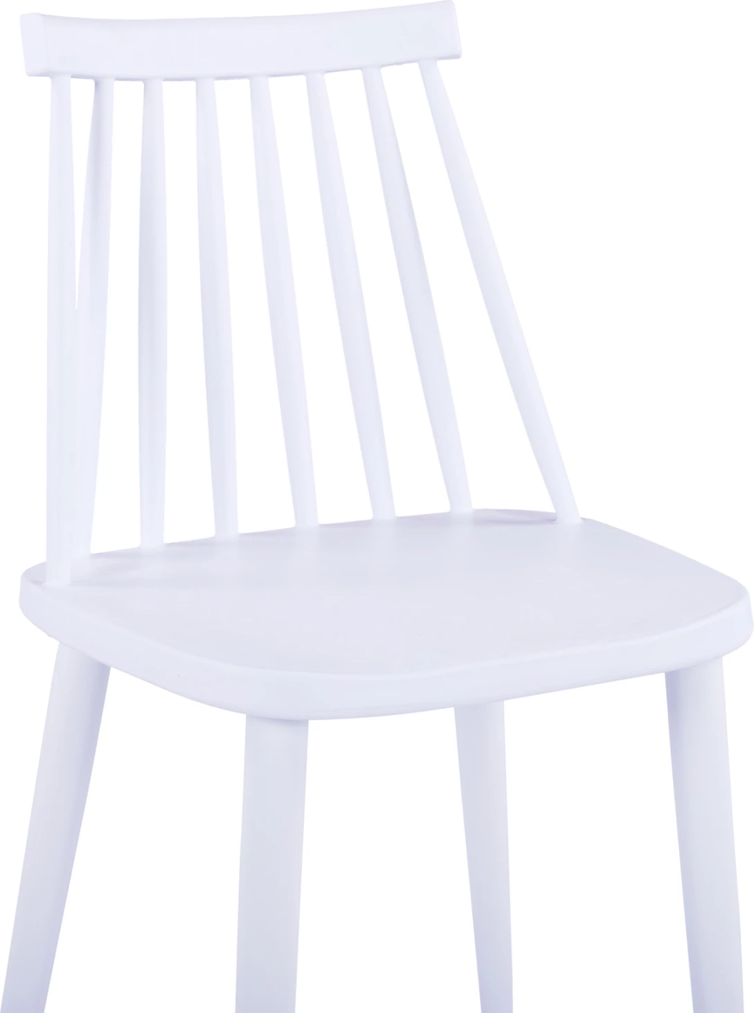 Karrige ngrënieje VANESSA e bardhë me këmbë metalike të bardha 43x46,5x82 cm., set prej 4 copë